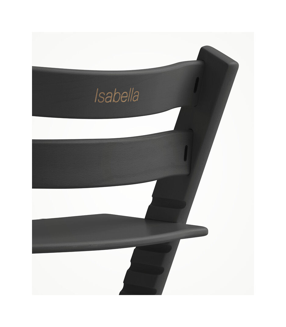 Tripp Trapp® Chair Oak Black. Oak wood. Close-up. galery image 4